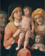 Mantegna, Andrea - Madonna und Kind mit heiligen Josef, Elisabeth und Johannesknaben