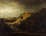Rembrandt van Rhijn - Landschaft mit der Taufe des Kämmerers