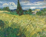 Gogh, Vincent, van - Grünes Weizenfeld mit Zypresse