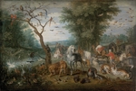 Brueghel, Jan, der Ältere - Paradieslandschaft mit Tieren