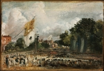 Constable, John - Die Feierlichkeiten zum Pariser Frieden von 1814 in East Bergholt, 1814