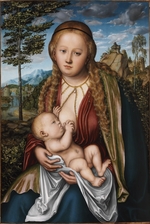 Cranach, Lucas, der Ältere - Maria, das Kind stillend