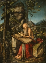Cranach, Lucas, der Ältere - Der heilige Hieronymus in felsiger Landschaft
