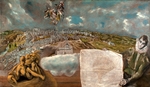 El Greco, Dominico - Ansicht und Plan von Toledo