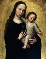 Benson, Ambrosius - Die Jungfrau Maria mit dem Jesuskind in einem Hemd