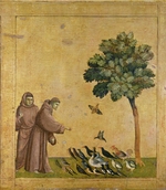 Giotto di Bondone - Heiliger Franziskus predigt zu den Vögeln