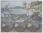 Bilibin, Iwan Jakowlewitsch - Illustration zum Märchen Der Goldfisch