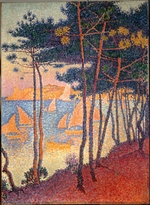 Signac, Paul - Die Segel und Pinien