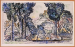 Signac, Paul - Zypressen in Sainte-Anne (SaintTropez)