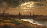 Dahl, Johan Christian Clausen - Dresden bei Vollmond