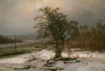 Dahl, Johan Christian Clausen - Eichbaum an der Elbe im Winter