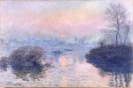 Monet, Claude - Sonnenuntergang über der Seine bei Lavacourt, Winterstimmung
