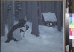 Korowin, Konstantin Alexejewitsch - Tatjanas Traum. Illustration zum Versepos Eugen Onegin von A. Puschkin