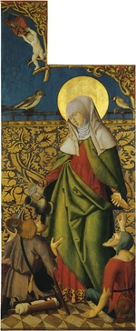 Schwäbischer Meister - Heilige Elisabeth mit zwei Bettlern