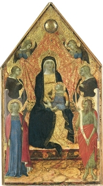 Bulgarini, Bartolomeo - Thronende Madonna mit Kind zwischen vier Engeln und Heiligen