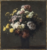 Fantin-Latour, Henri - Vase mit Chrysanthemen