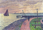 Rysselberghe, Théo van - Einfahrt in den Hafen von Volendam