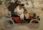 Casas, Ramon - Ramon Casas und Pere Romeu im Automobil