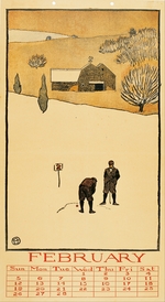Penfield, Edward - Golfkalender. Februar