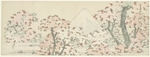 Hokusai, Katsushika - Der Berg Fuji hinter blühenden Kirschbäumen