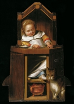 Verspronck, Johannes Cornelisz. - Schlafendes Baby auf dem Hochstuhl