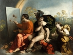 Dossi, Dosso - Jupiter malt Schmetterlinge und Hermes schützt ihn vor den Einsprüchen der Tugend
