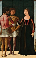Ercole de' Roberti, (Ercole Ferrarese) - Lucretia, Brutus und Collatinus