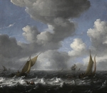 Bakhuizen, Ludolf - Seenlandschaft mit Fischerboote