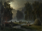 Suchodolski, Pjotr Alexandrowitsch - Die Heuernte. Bei der Abendrast