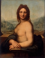 Leonardo da Vinci, (Schule) - Bildnis einer Frau mit entblößtem Oberkörper (Donna Nuda)