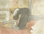 Toulouse-Lautrec, Henri, de - Frau am Badebecken (aus der Elles-Serie)