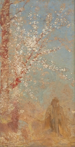 Redon, Odilon - Figur unter einem blühenden Baum