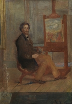 Ensor, James - Selbstbildnis vor der Staffelei