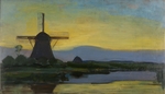 Mondrian, Piet - Windmühle bei Nacht