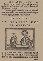 Van Den Bossche, Guillaume - Die Blutegelbehandlung. Aus Historia medica, in qua libris IV.