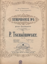 Unbekannter Künstler - Titelblatt der Sinfonie Nr. 5 von Pjotr Tschaikowski