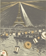 Rivière, Henri - Fest auf der Seine am 14. Juli (Aus Sechsunddreißig Ansichten des Eiffelturms)
