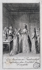 Chodowiecki, Daniel Nikolaus - Katharina II. besucht das Smolny-Institut für adelige Mädchen