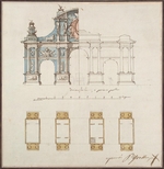 Gonzaga, Pietro di Gottardo - Entwurf für Triumphbogen anlässlich der Krönung von Alexander I.