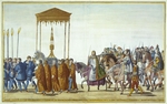 Hogenberg, Nicolas - Festzug in Bologna anlässlich der Krönung Karls V. Blatt 17-18