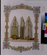 Solnzew, Fjodor Grigorjewitsch - Tracht der Mädchen von Torschok (Aus der Serie Russiche Kleidung und Trachten)