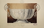Werkstatt von Carl Edvard Bolin - Entwurf einer Schale mit dem Doppeladler. (Serie Mitgift der Großfürstin Maria Pawlowna)