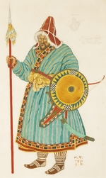 Bilibin, Iwan Jakowlewitsch - Kostümentwurf zur Oper Fürst Igor von A. Borodin