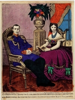 Unbekannter Künstler - Kronprinz Alexander Alexandrowitsch mit Prinzessin Maria Fjodorowna