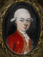 Unbekannter Künstler - Miniaturporträt von Wolfgang Amadeus Mozart (1756-1791)