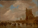 Goyen, Jan Josefsz, van - Eisvergnügen vor einem Brückenturm