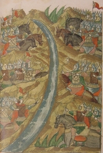 Unbekannter Künstler - Das Stehen an der Ugra 1480 (Aus der Illustrierten Chronikhandschrift)