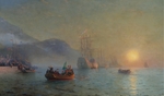 Aiwasowski, Iwan Konstantinowitsch - Christoph Kolumbus segelt von Palos aus auf den Atlantik hinaus