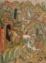Unbekannter Künstler - Anfang der Moskauer Fehde (Aus der Illustrierten Chronikhandschrift)