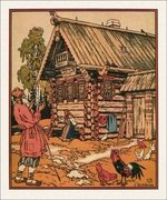Bilibin, Iwan Jakowlewitsch - Illustration zum Märchen Der Goldfisch